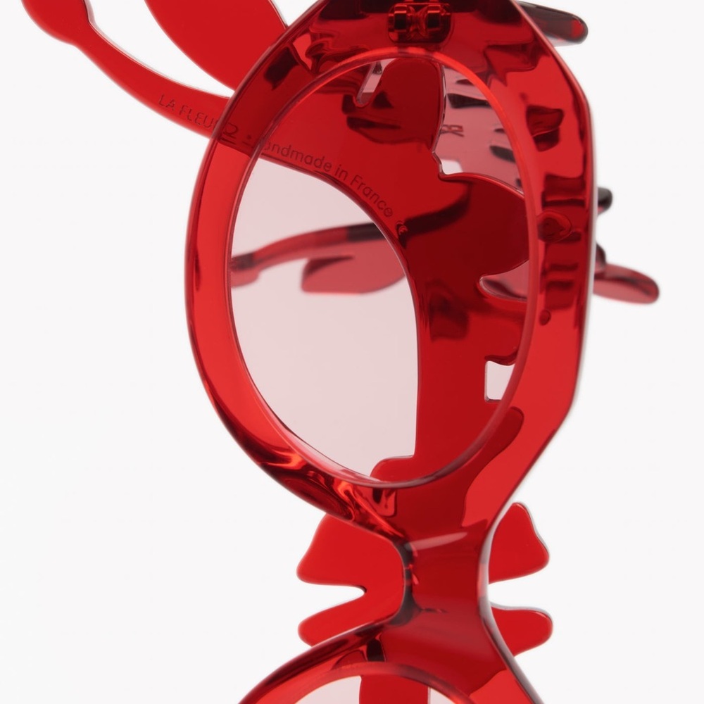Red Designer Collab Sunglasses - Picture 3 of 4